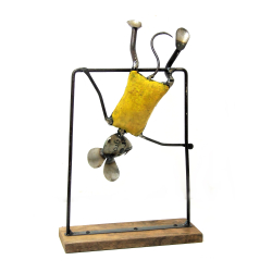 Mysz Akrobata Figurka z metalu z recyclingu 40cm